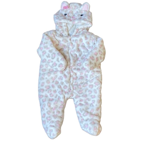 Koala Kids Other - Koala Baby Girl’s Pink & Beige Snowsuit Size 0-3 Months